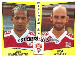 Cromo Jude Vandelanoitte / Nico Verheyen - Football Belgium 1996-1997 - Panini