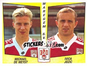 Sticker Michael De Meyst / Ivica Jozic - Football Belgium 1996-1997 - Panini