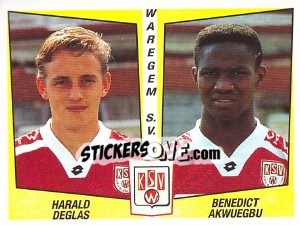 Cromo Harald Deglas / Benedict Akwuegbu - Football Belgium 1996-1997 n. 477 - Panini