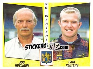 Sticker Jos Heyligen / Paul Peeters - Football Belgium 1996-1997 n. 478 - Panini
