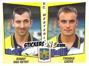 Figurina Ronny van Rethy / Thomas Caers - Football Belgium 1996-1997 - Panini