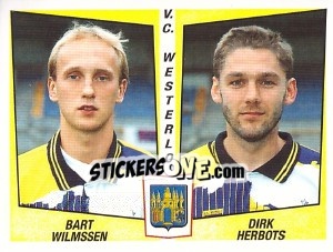 Sticker Bart Wilmssen / Dirk Herbots - Football Belgium 1996-1997 - Panini