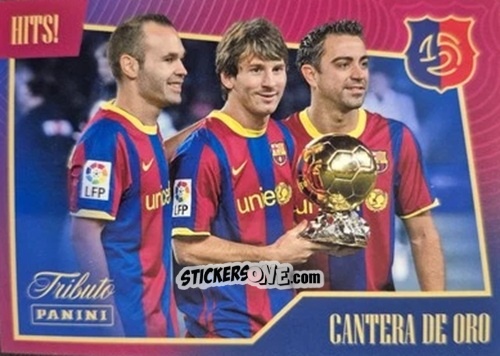 Sticker Iniesta / Lionel Messi / Xavi Hernandez Cantera De Oro - Tributo FC Barcelona 1899-2024
 n. 57 - Panini
