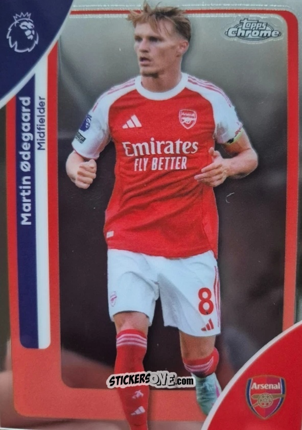 Sticker Martin Ødegaard - Chrome Premier League 2025-2026 n. 12 - Topps