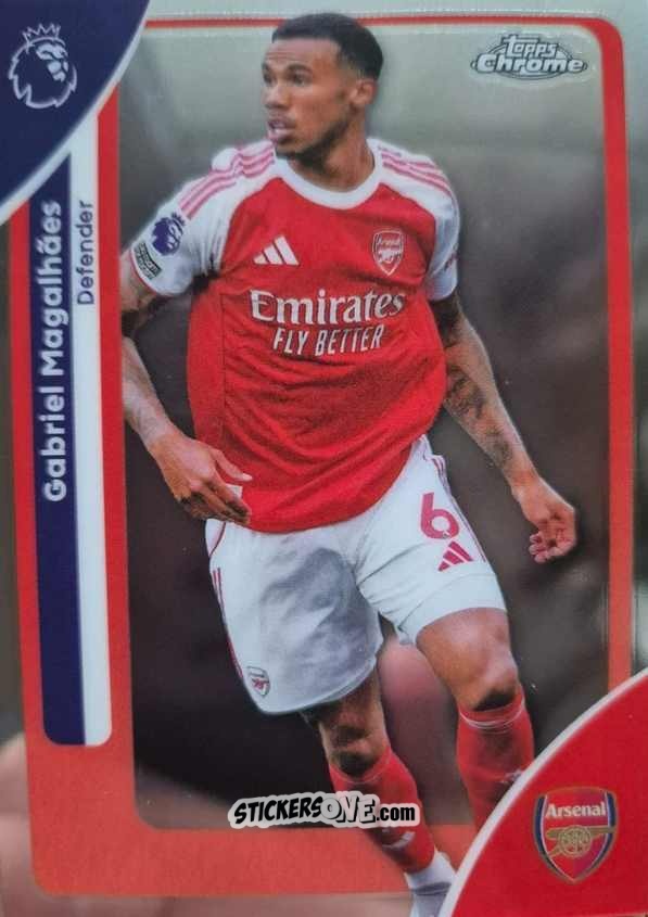Sticker Gabriel Magalhães - Chrome Premier League 2025-2026 n. 16 - Topps