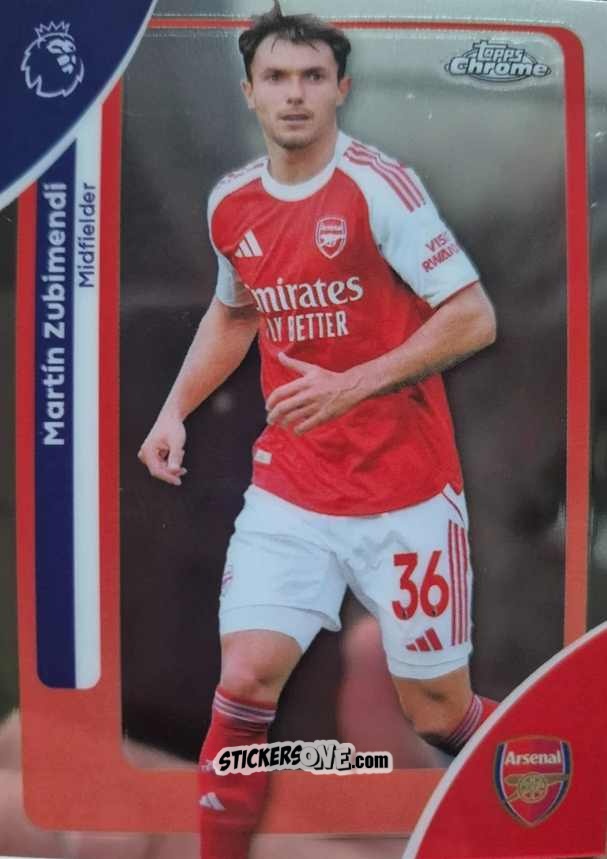 Sticker Martín Zubimendi - Chrome Premier League 2025-2026 n. 18 - Topps