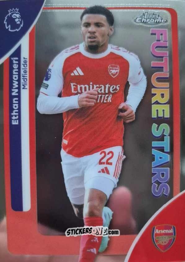 Cromo Ethan Nwaneri - Chrome Premier League 2025-2026 n. 19 - Topps