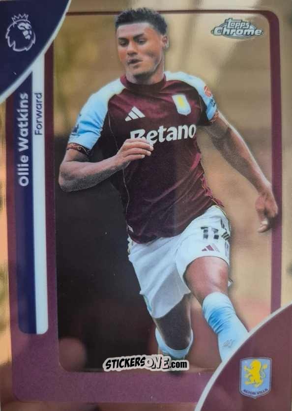 Figurina Ollie Watkins - Chrome Premier League 2025-2026 n. 23 - Topps