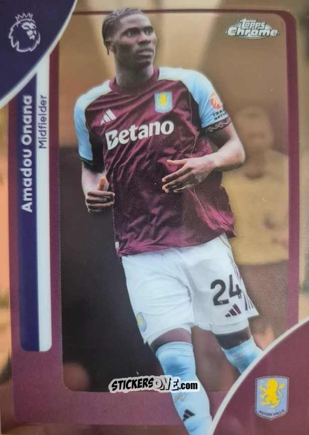 Cromo Amadou Onana - Chrome Premier League 2025-2026 n. 24 - Topps