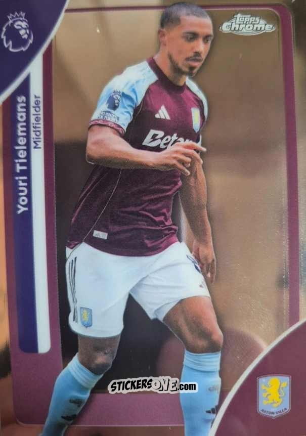 Cromo Youri Tielemans - Chrome Premier League 2025-2026 n. 25 - Topps