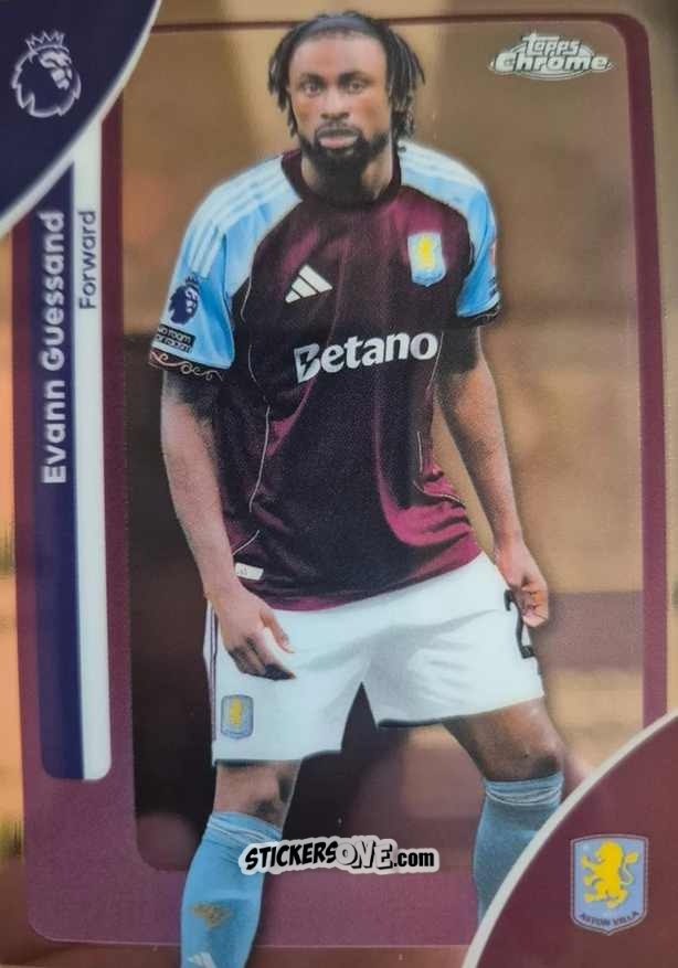 Figurina Evann Guessand - Chrome Premier League 2025-2026 n. 28 - Topps