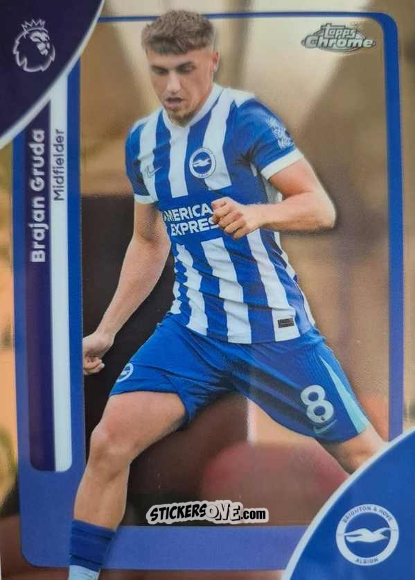 Sticker Brajan Gruda - Chrome Premier League 2025-2026 n. 41 - Topps