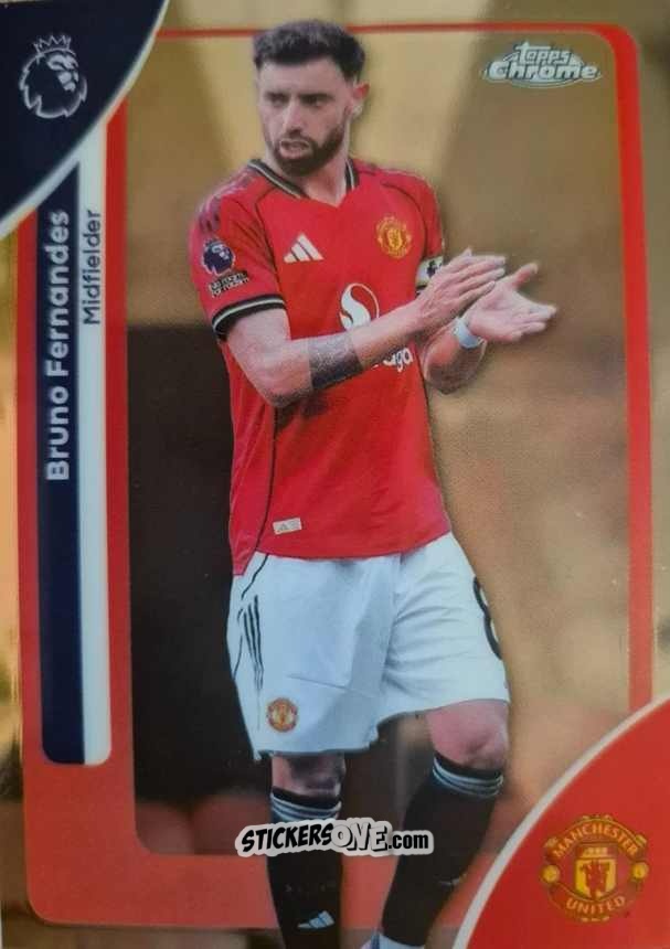Sticker Bruno Fernandes - Chrome Premier League 2025-2026 n. 135 - Topps