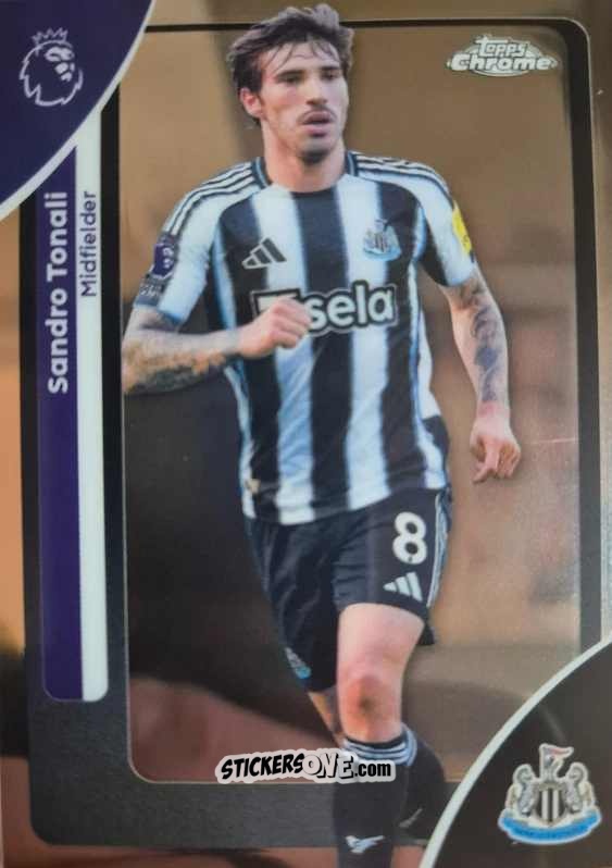 Figurina Sandro Tonali - Chrome Premier League 2025-2026 n. 147 - Topps