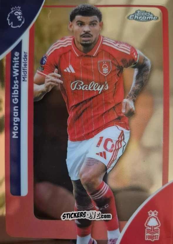 Cromo Morgan Gibbs-White - Chrome Premier League 2025-2026 n. 154 - Topps