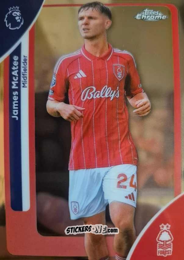 Cromo James McAtee - Chrome Premier League 2025-2026 n. 156 - Topps