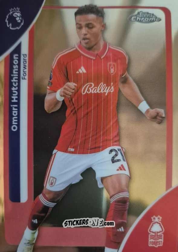 Cromo Omari Hutchinson - Chrome Premier League 2025-2026 n. 160 - Topps