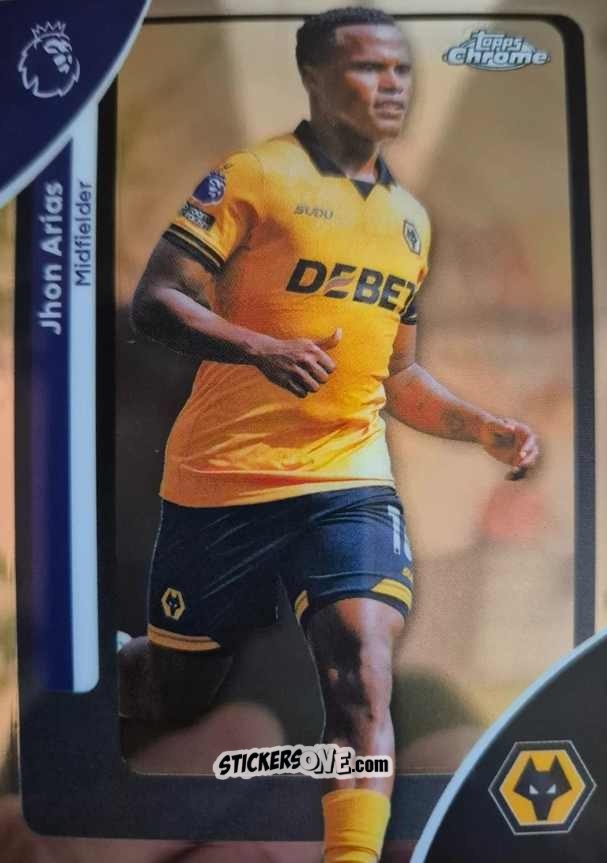 Figurina Jhon Arias - Chrome Premier League 2025-2026 n. 195 - Topps