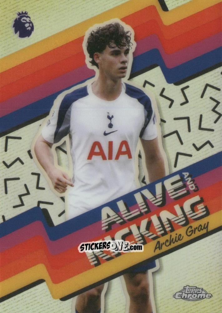 Sticker Archie Gray - Chrome Premier League 2025-2026 n. AK-19 - Topps