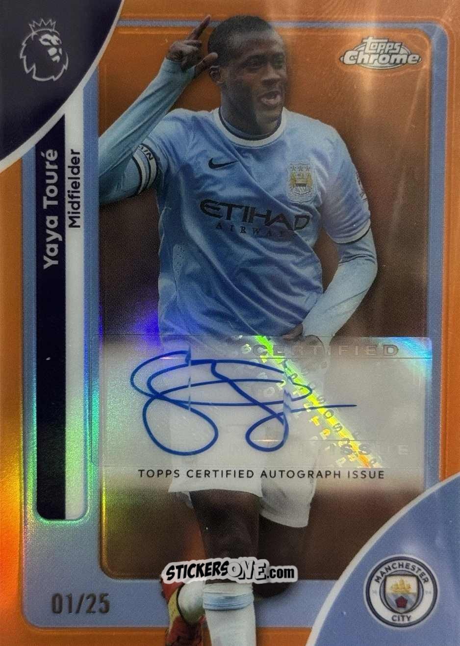 Figurina Yaya Touré - Chrome Premier League 2025-2026 n. A-YA - Topps