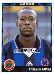 Sticker Khalilou Fadiga - Football Belgium 1998-1999 n. 98 - Panini