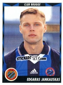 Sticker Edgaras Jankauskas - Football Belgium 1998-1999 - Panini