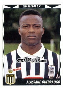 Sticker Alassane Ouedraogo - Football Belgium 1998-1999 - Panini