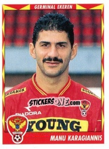 Figurina Manu Karagiannis - Football Belgium 1998-1999 - Panini