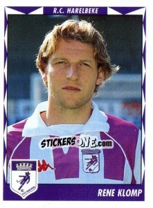 Sticker Rene Klomp - Football Belgium 1998-1999 - Panini