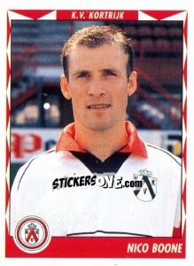 Figurina Nico Boone - Football Belgium 1998-1999 - Panini