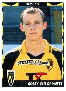 Sticker Robby van De Weyer - Football Belgium 1998-1999 - Panini