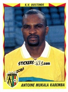Sticker Antoine Mukala Kabemba - Football Belgium 1998-1999 n. 307 - Panini