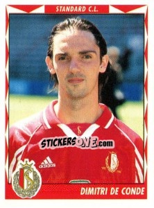 Sticker Dimitri De Conde - Football Belgium 1998-1999 - Panini