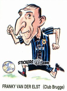 Sticker Franky van der Elst (Club Brugge) - Football Belgium 1998-1999 - Panini