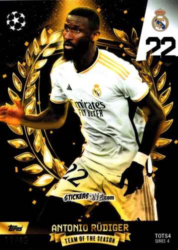 Figurina Antonio Rüdiger - Total Football 2023-2024
 n. TOTS4 - Topps
