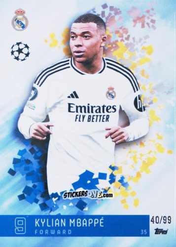 Figurina Kylian Mbappe - Total Football 2024-2025
 n. 35 - Topps