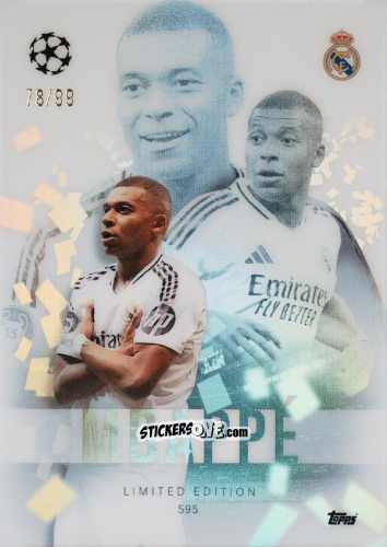 Figurina Kylian Mbappé - Total Football 2024-2025
 n. 595 - Topps