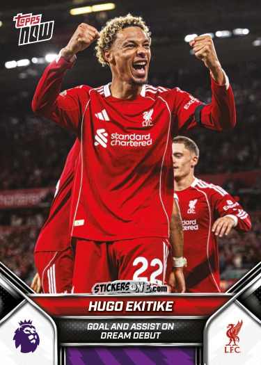Sticker Hugo Ekitike - Now English Premier League 2025-2026
 n. 4 - Topps