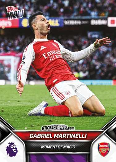 Figurina Gabriel Martinelli - Now English Premier League 2025-2026
 n. 24 - Topps