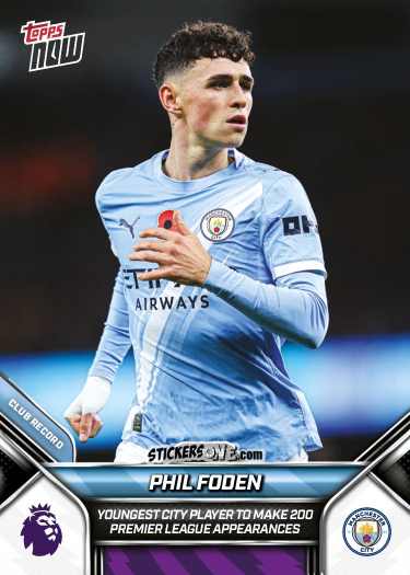 Sticker Phil Foden - Now English Premier League 2025-2026
 n. 47 - Topps