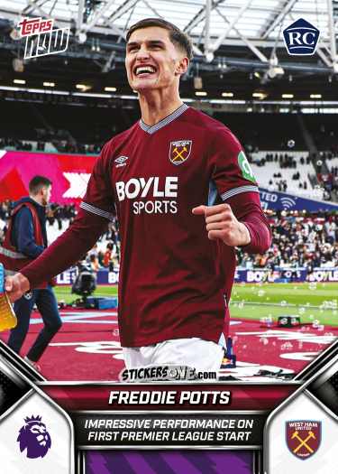 Cromo Freddie Potts - Now English Premier League 2025-2026
 n. 50 - Topps