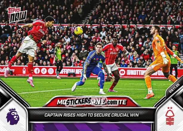 Figurina Morgan Gibbs-White - Now English Premier League 2025-2026
 n. 56 - Topps