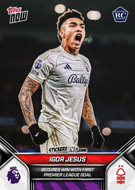 Sticker Igor Jesus - Now English Premier League 2025-2026
 n. 73 - Topps