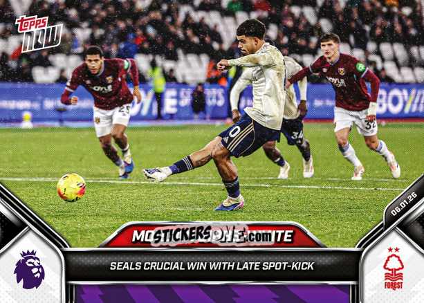 Sticker Morgan Gibbs-White - Now English Premier League 2025-2026
 n. 103 - Topps