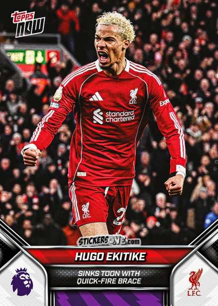 Sticker Hugo Ekitike - Now English Premier League 2025-2026
 n. 121 - Topps