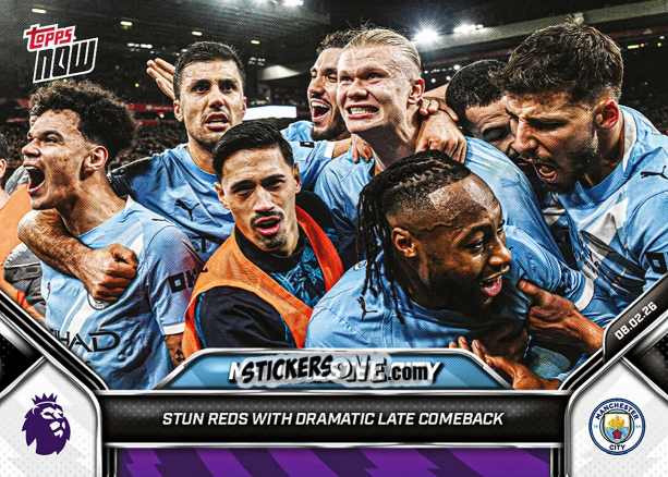 Figurina Manchester City esultanza - Now English Premier League 2025-2026
 n. 134 - Topps