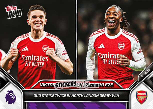 Cromo Viktor Gyokeres / Eberechi Eze - Now English Premier League 2025-2026
 n. 144 - Topps