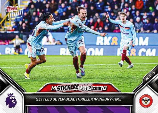 Figurina Mikkel Damsgaard - Now English Premier League 2025-2026
 n. 146 - Topps