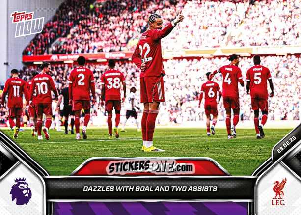 Sticker Hugo Ekitike - Now English Premier League 2025-2026
 n. 148 - Topps