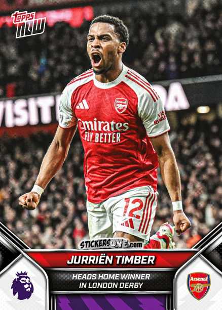 Sticker Jurrien Timber - Now English Premier League 2025-2026
 n. 149 - Topps